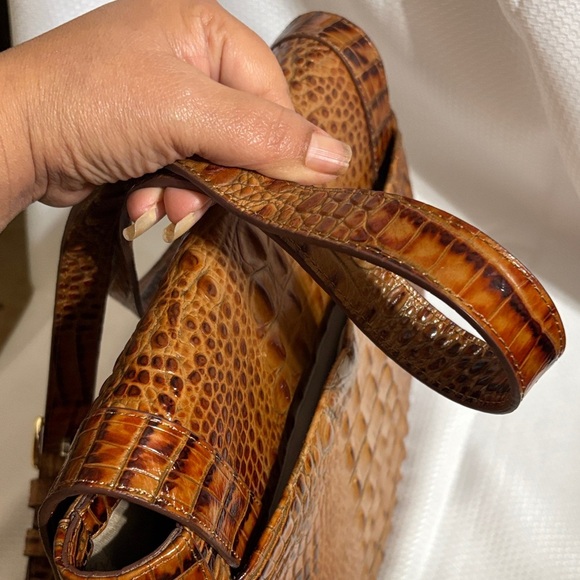 Brahmin Brown Crocodile Embossed Crossbody Bag - Picture 13 of 16